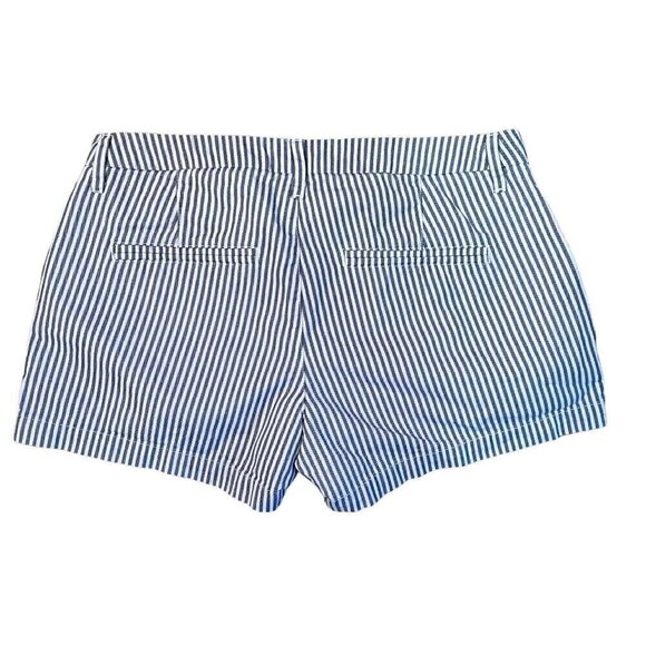 Old Navy Blue White Ticking Stripe Size 4 Shorts Front Pockets - Picture 1 of 4